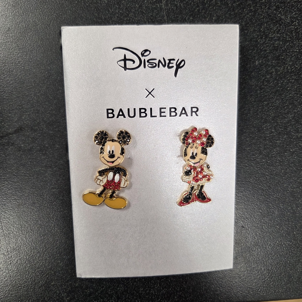 BaubleBar Disney Mickey and Minnie Earrings Red Black Yellow